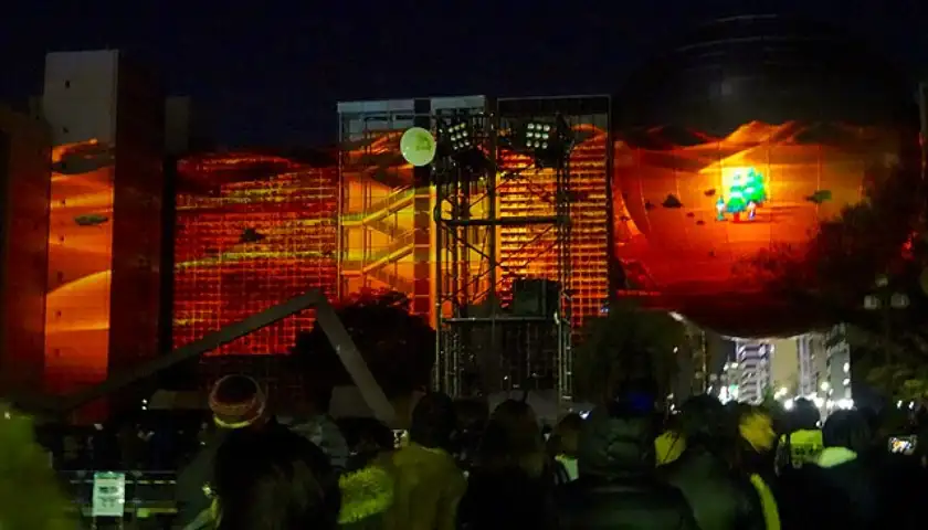 Nubart Sync can be used for projection mapping on public buildings - photo by KKPCW - Kyu3 - CC BY-SA 4.0 DEED